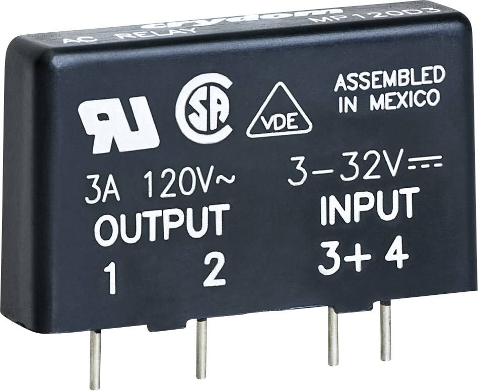 Crydom Relais à semi-conducteurs MP240D3 3 A Tension de contact (max.): 280 V/AC à commutation au zéro de tension 1 pc(s)