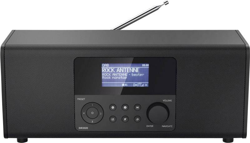Hama DIR3020 Radio de table Internet DAB+, FM, Internet WiFi, radio internet noir