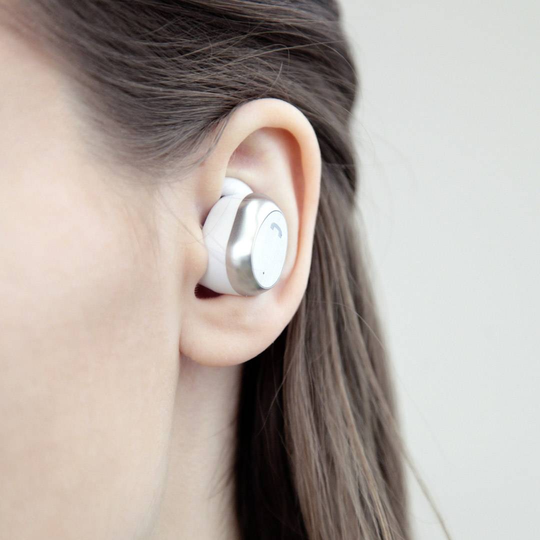 Elari NanoPods Écouteurs intra-auriculaires Bluetooth blanc Noise Cancelling micro-casque