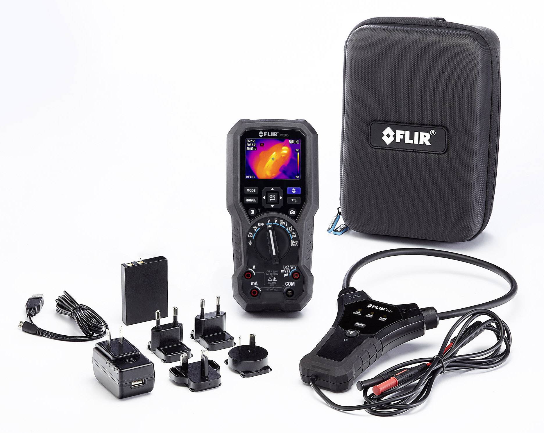 FLIR DM285-FLEX-KIT Multimètre numérique écran graphique, caméra thermique intégrée CAT III 1000 V, CAT IV 600 V