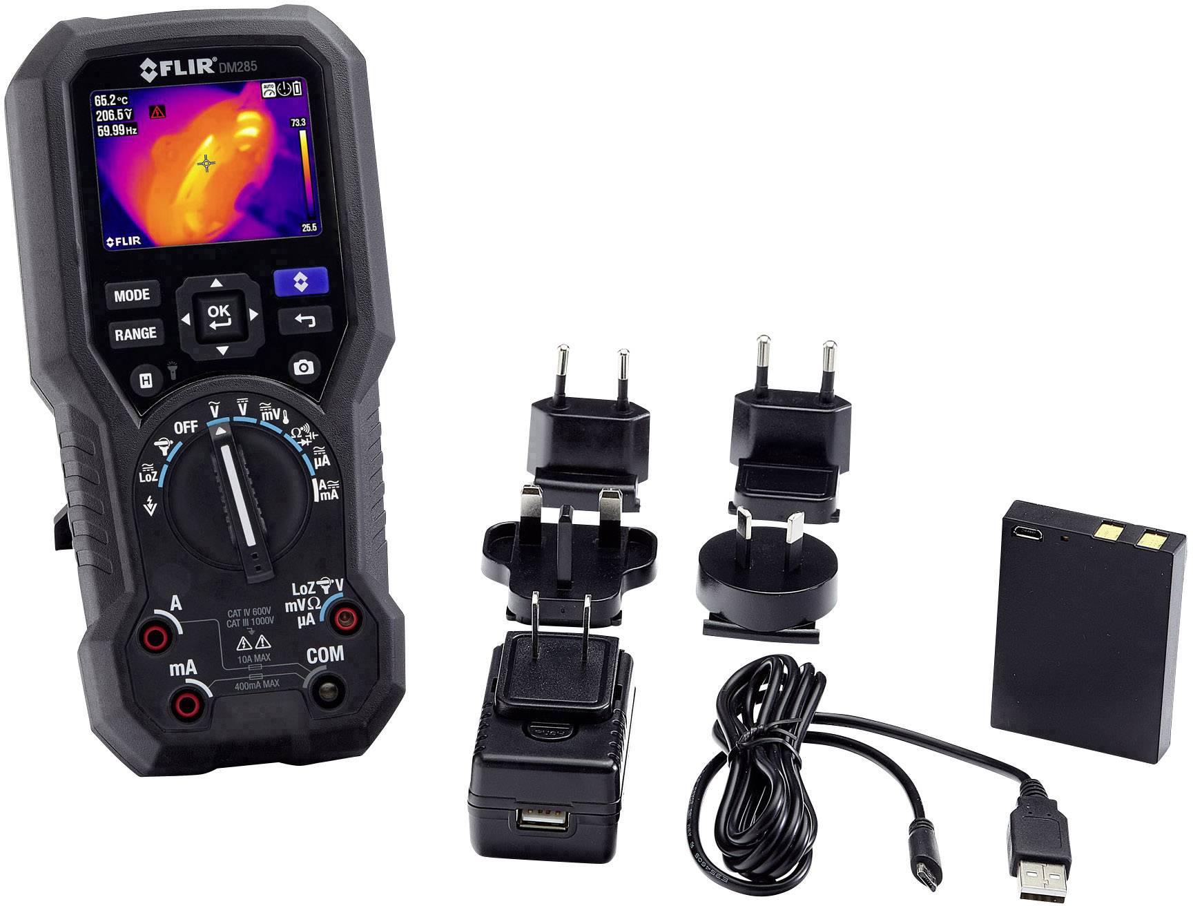 FLIR DM285-KIT Multimètre numérique écran graphique, caméra thermique intégrée CAT III 1000 V, CAT IV 600 V