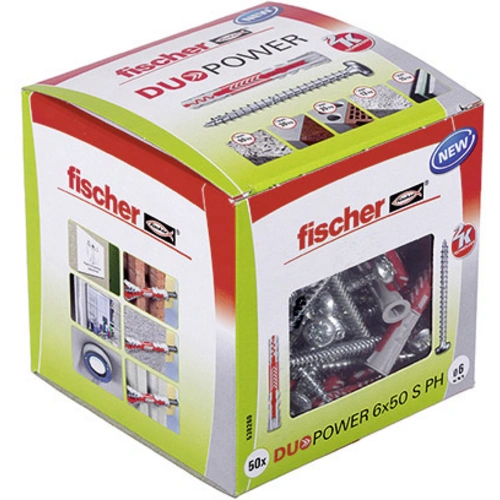 Fischer 538260 DUOPOWER 6x50 S PH LD Cheville 2 éléments 50 mm 6 mm 50 pc(s) Fischer 538260 DUOPOWER 6x50 S PH LD Cheville 2 éléments 50 mm 6 mm 50 pc(s)