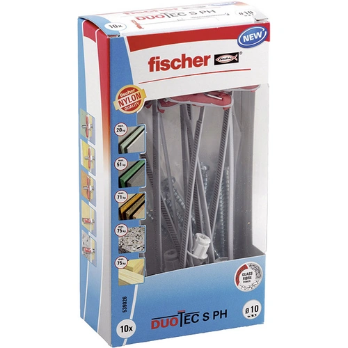 Fischer 539026 DUOTEC 10 S PH LD Cheville 2 éléments 50 mm 10 mm 10 pc(s) Fischer 539026 DUOTEC 10 S PH LD Cheville 2 éléments 50 mm 10 mm 10 pc(s)