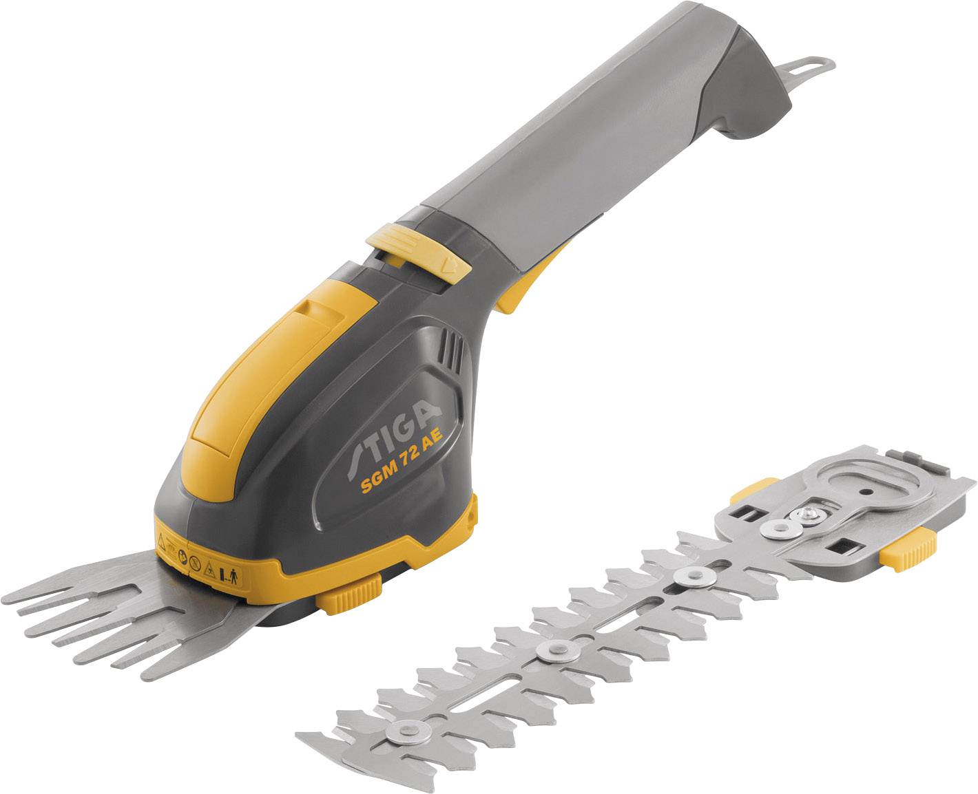 STIGA SGM 72 AE sans fil Cisaille à gazon, Sculpte-haie avec batterie, avec accessoires 7.2 V