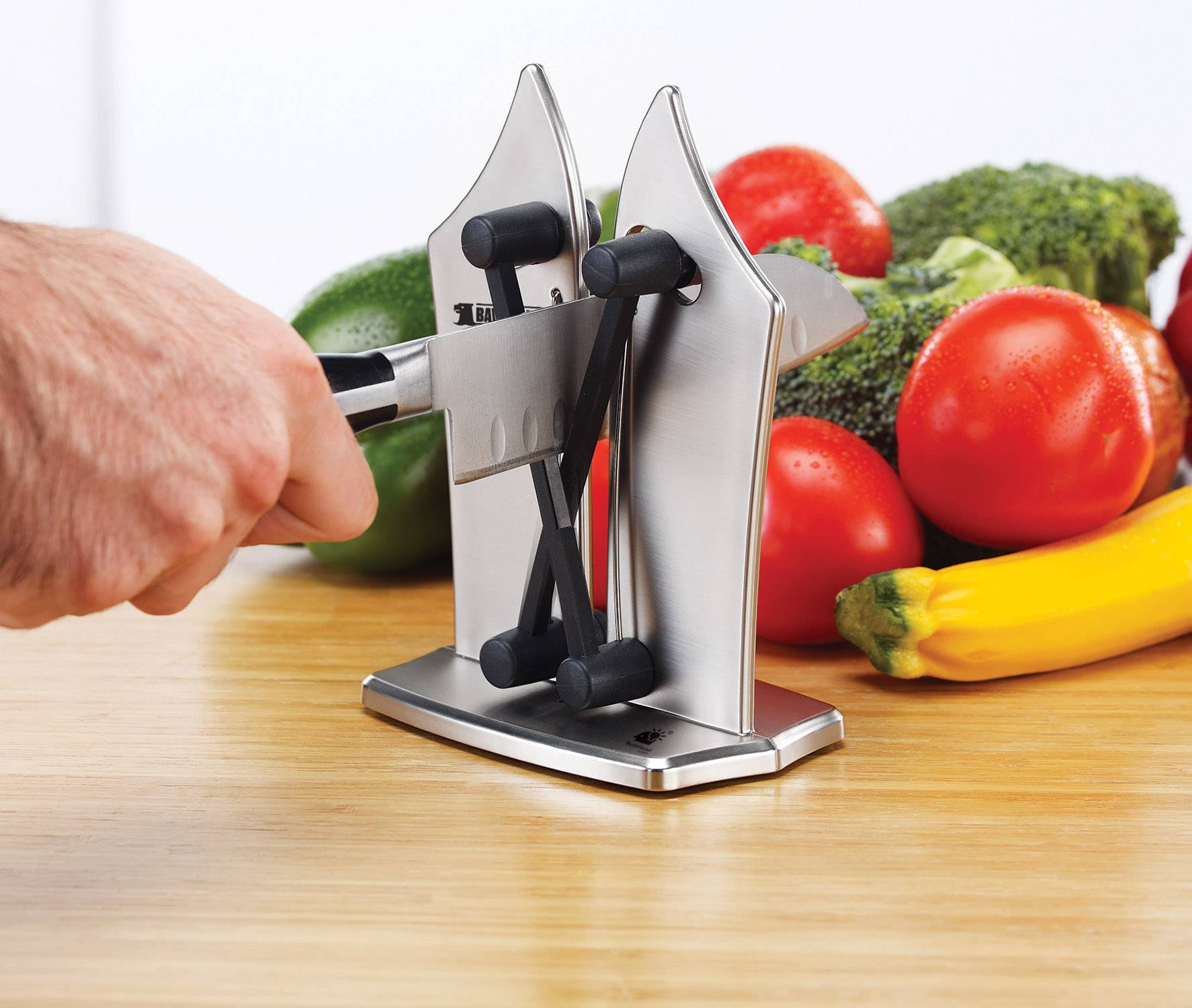 MediaShop Bavarian Edge M17471 Affûteur de couteaux argent (mat)