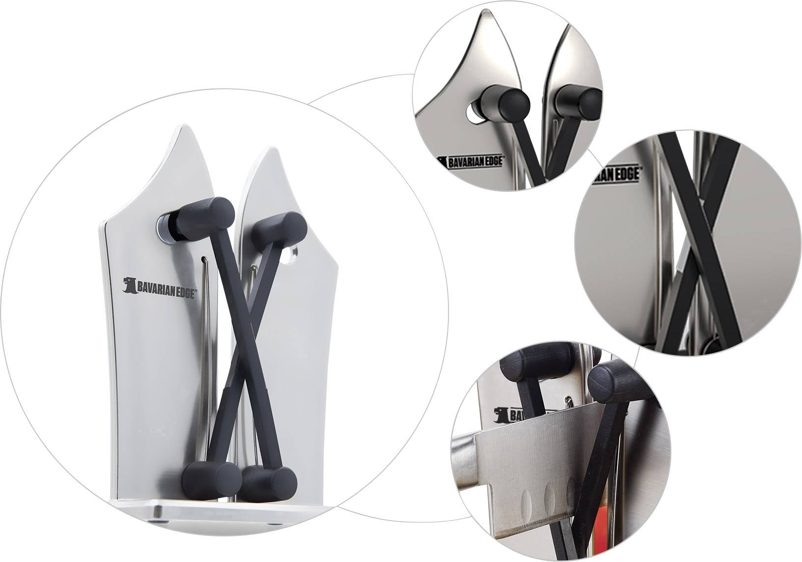 MediaShop Bavarian Edge M17471 Affûteur de couteaux argent (mat)