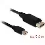 Câble adaptateur Delock Mini-Display / DisplayPort Fiche mâle Mini DisplayPort, Fiche mâle DisplayPort 0.50 m noir 83984 contacts Câble adaptateur Delock Mini-Display / DisplayPort Fiche mâle Mini DisplayPort, Fiche mâle DisplayPort 0.50 m noir 83984 contacts