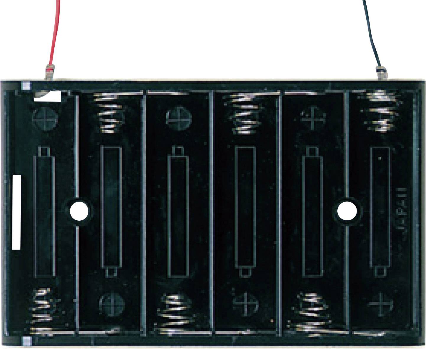 Takachi MP36 Support de pile 6x LR6 (AA) raccordement par fils (L x l x H) 91 x 56 x 16 mm