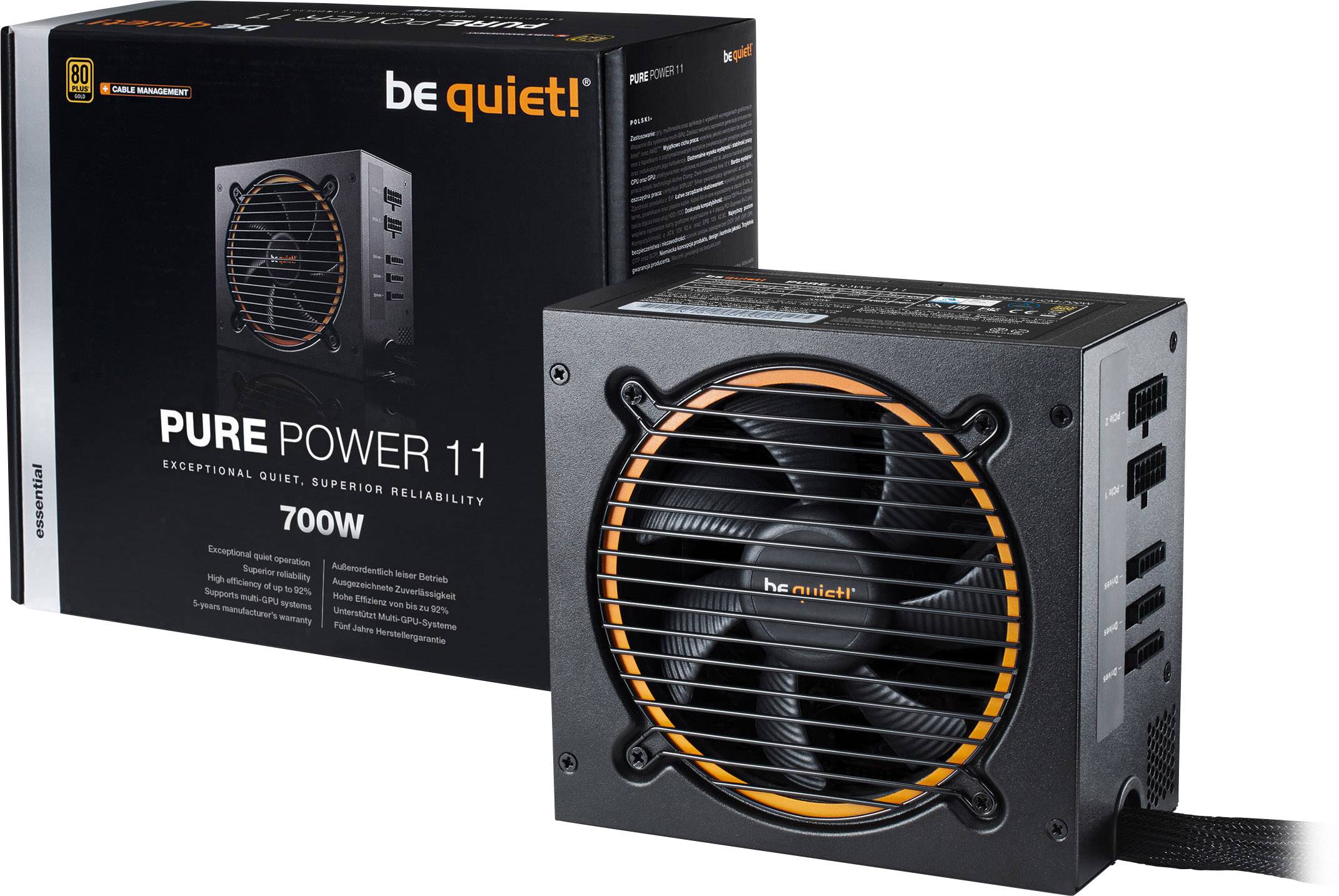 BeQuiet Pure Power 11 CM Alimentation PC 700 W ATX 80PLUS® Gold