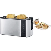 Severin AT 2590 Double toaster à fente large avec grille spéciale viennoisieries acier inoxydable, noir Severin AT 2590 Double toaster à fente large avec grille spéciale viennoisieries acier inoxydable, noir