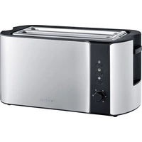 Severin AT 2590 Double toaster à fente large avec grille spéciale viennoisieries acier inoxydable, noir Severin AT 2590 Double toaster à fente large avec grille spéciale viennoisieries acier inoxydable, noir