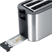 Severin AT 2590 Double toaster à fente large avec grille spéciale viennoisieries acier inoxydable, noir Severin AT 2590 Double toaster à fente large avec grille spéciale viennoisieries acier inoxydable, noir