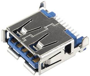 Connecteur USB embase femelle horizontale econ connect U3BU1ASMT2 Shell DIP