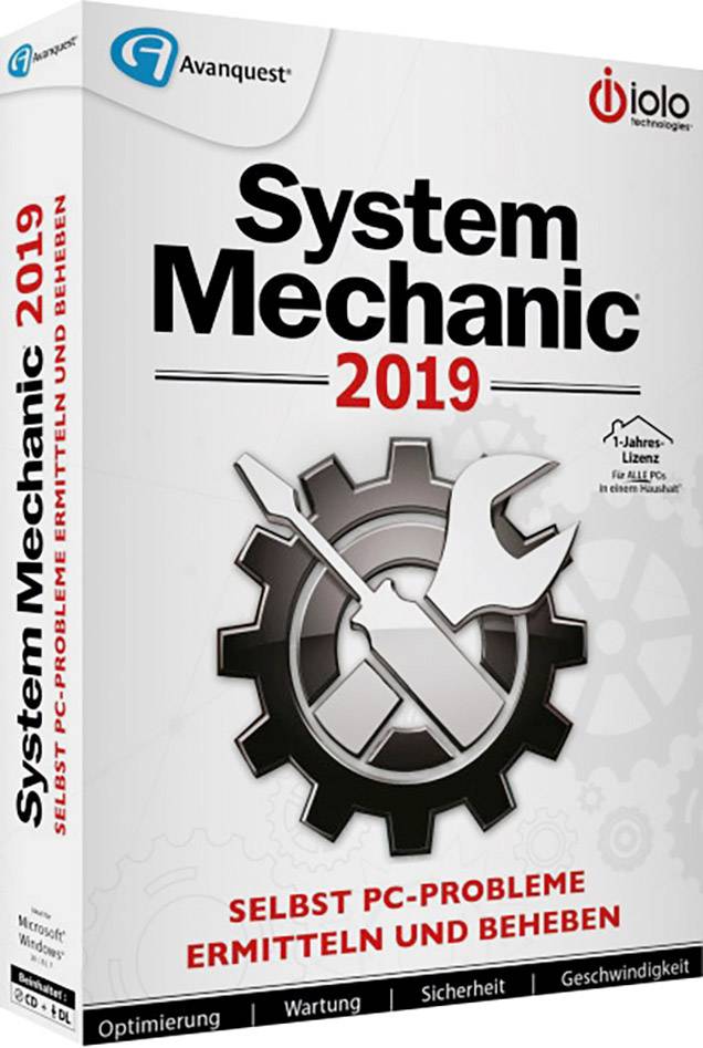 Avanquest System Mechanic 2019 Vollversion, 1 Lizenz Windows Systemoptimierung