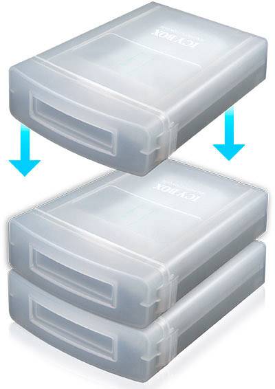 ICY BOX Boîtier de rangement pour disques durs 8,9 cm (3,5")