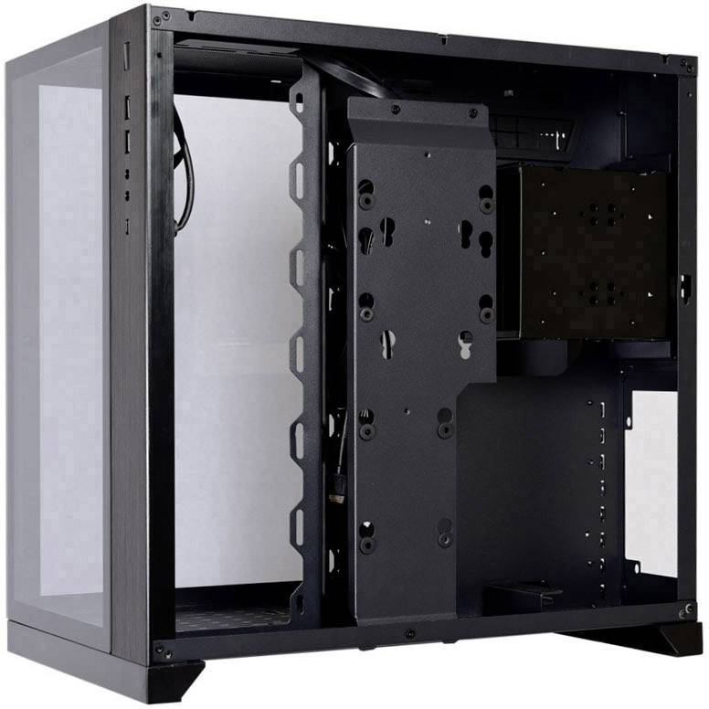 Tour midi Lian Li PC-O11DX Boîtier PC noir fenêtre latérale, filtre anti-poussière