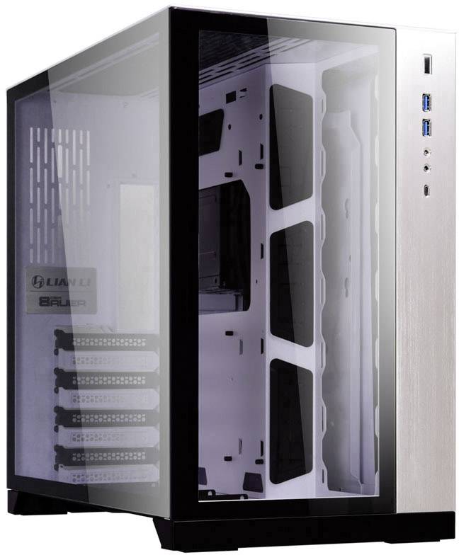 Tour midi Lian Li PC-O11DW Boîtier PC blanc fenêtre latérale, filtre anti-poussière