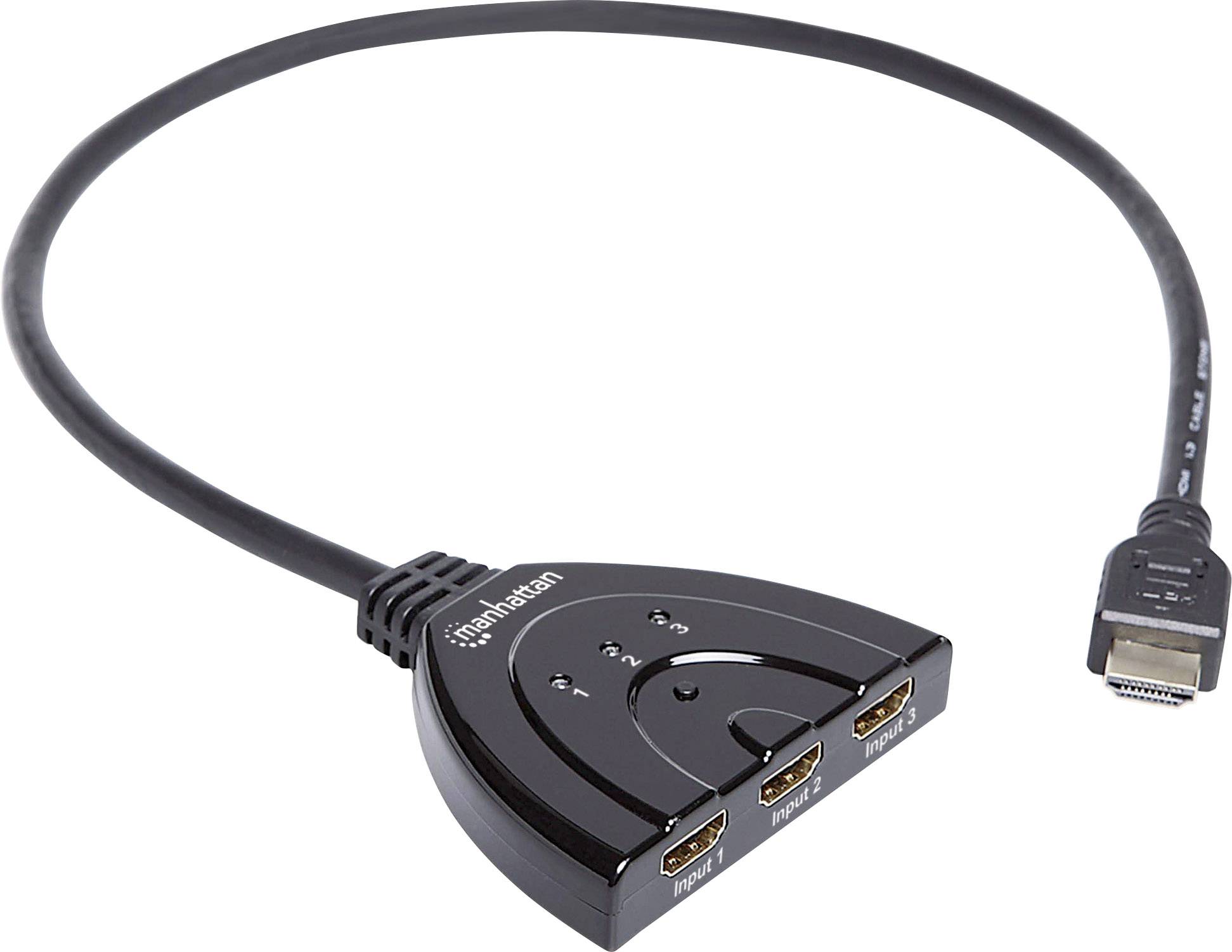 Manhattan 3 ports Switch HDMI 1920 x 1080 pixels