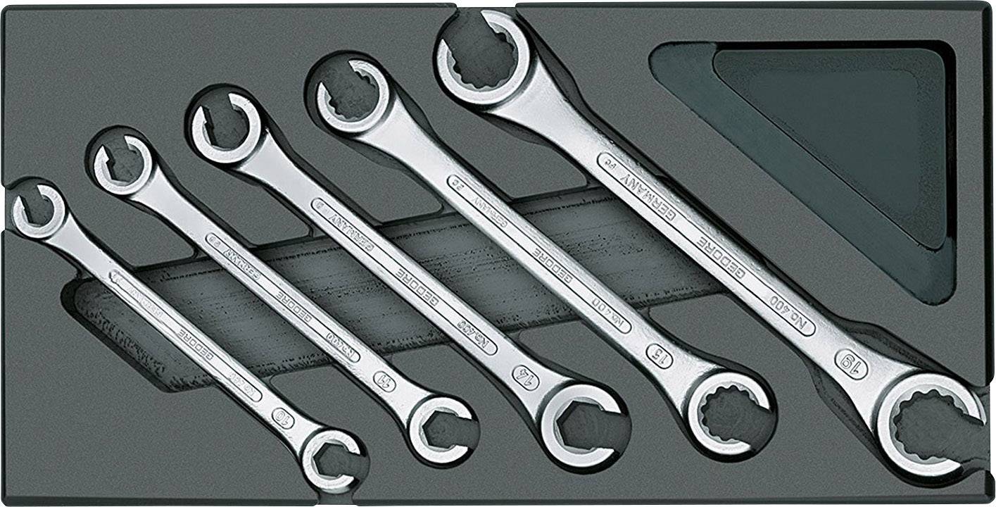 Gedore 1731157 1500 ES-400 Jeu de clés à œil doubles 5 pièces Ouverture de clé (métrique) 8 - 19 mm