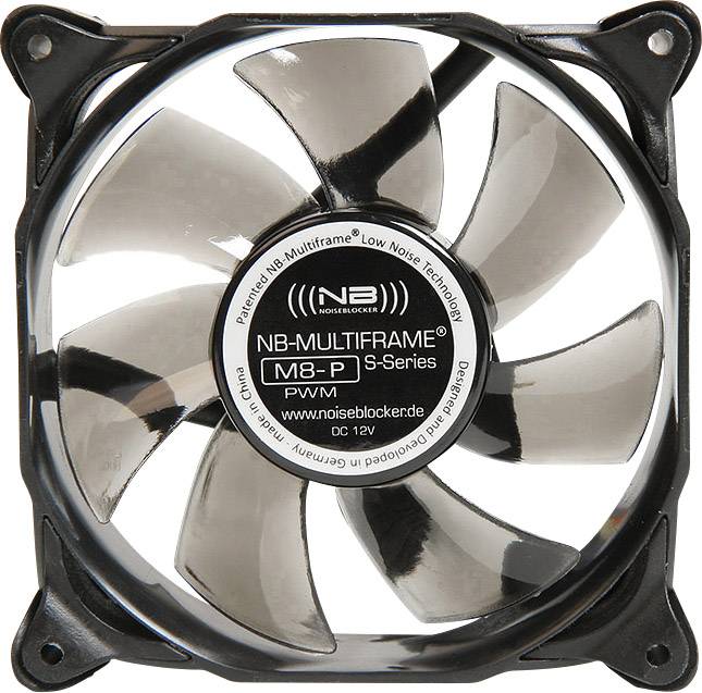 NoiseBlocker M8-P Ventilateur pour PC noir (l x H x P) 80 x 80 x 25 mm