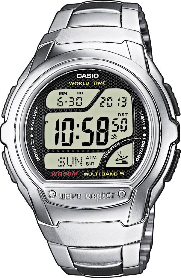 Casio radiopiloté(e) Montre-bracelet WV-58DE-1AVEF (L x l x H) 53.4 x 43.7 x 12 mm argent Matériau du boîtier=acier inoxydable