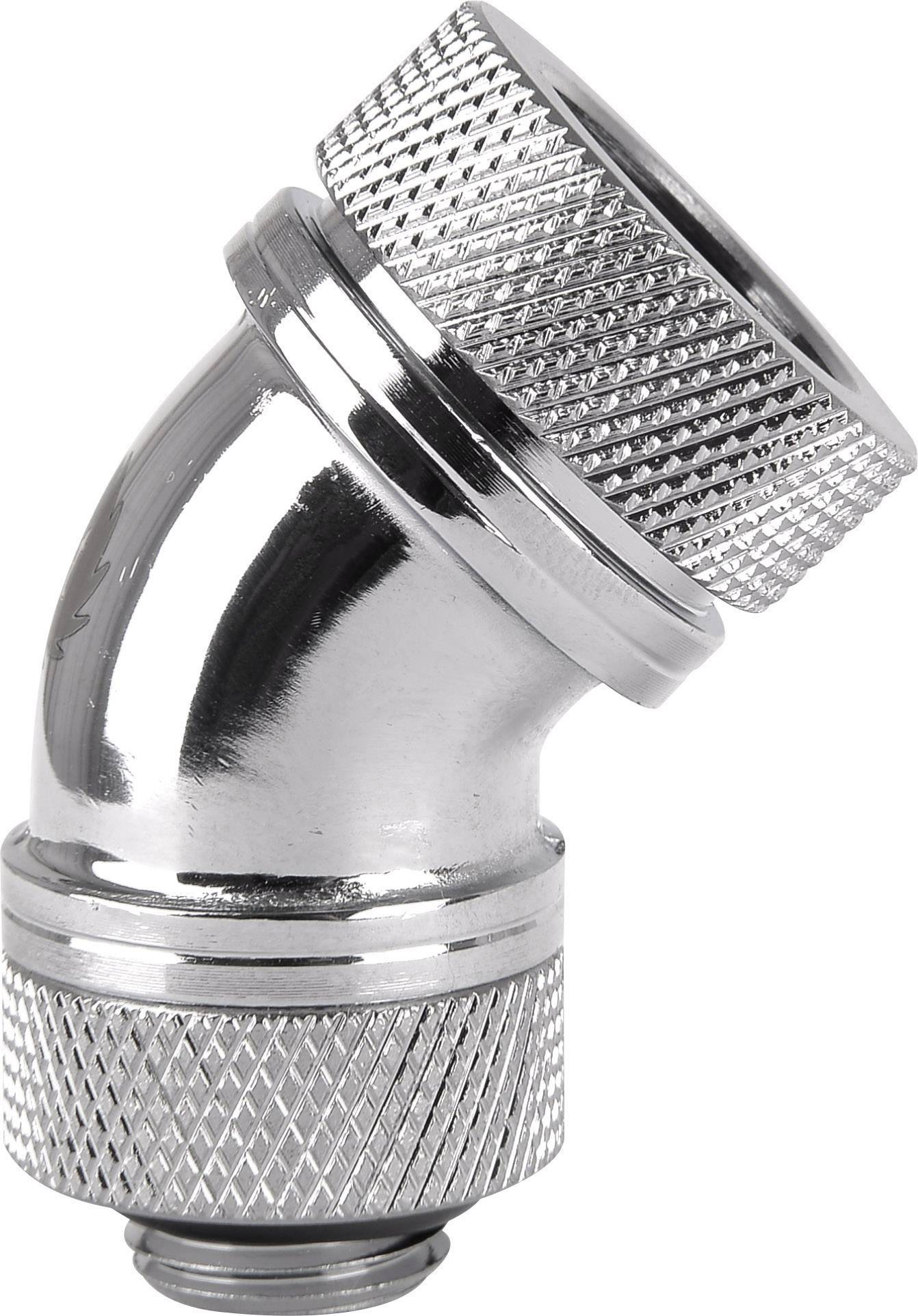 Thermaltake Pacific G1/4 PETG Tube 45-Degree Compression 16mm OD – Chrome Water cooling - elbow piece