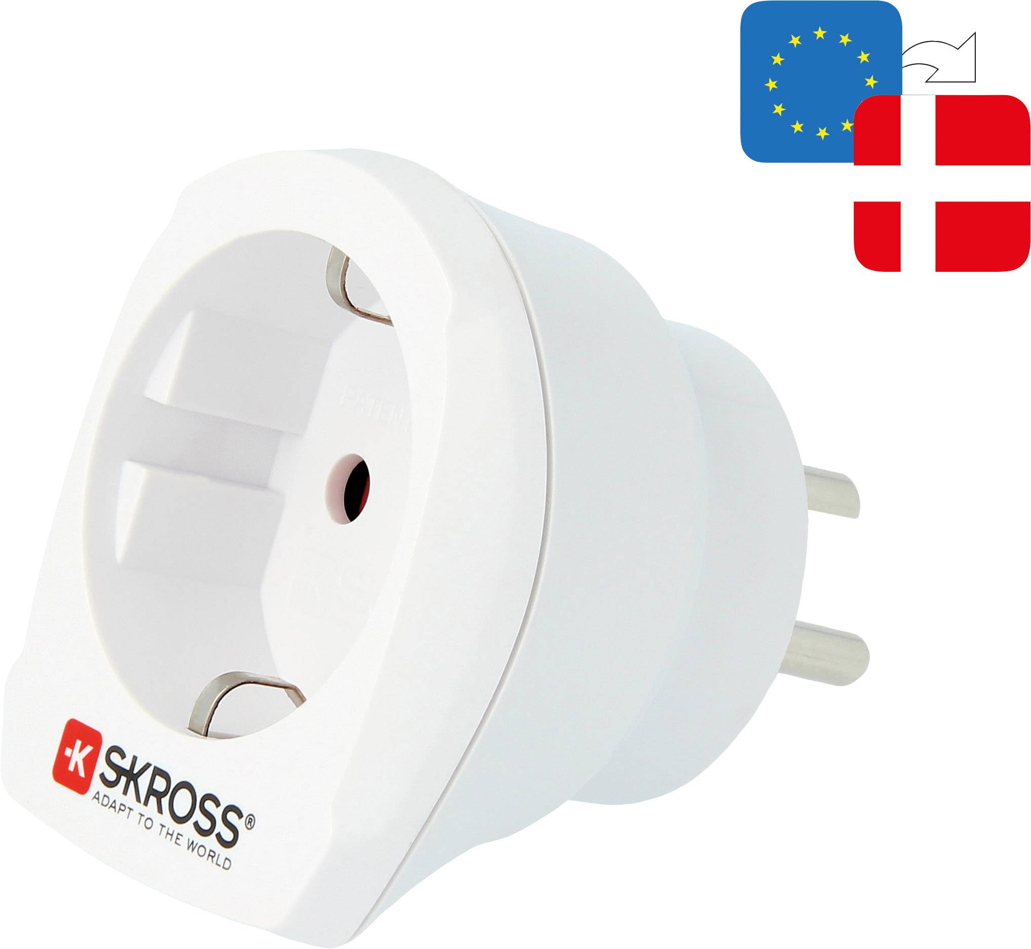 Skross 1.500232-E Adaptateur de voyage CA EU to DEN