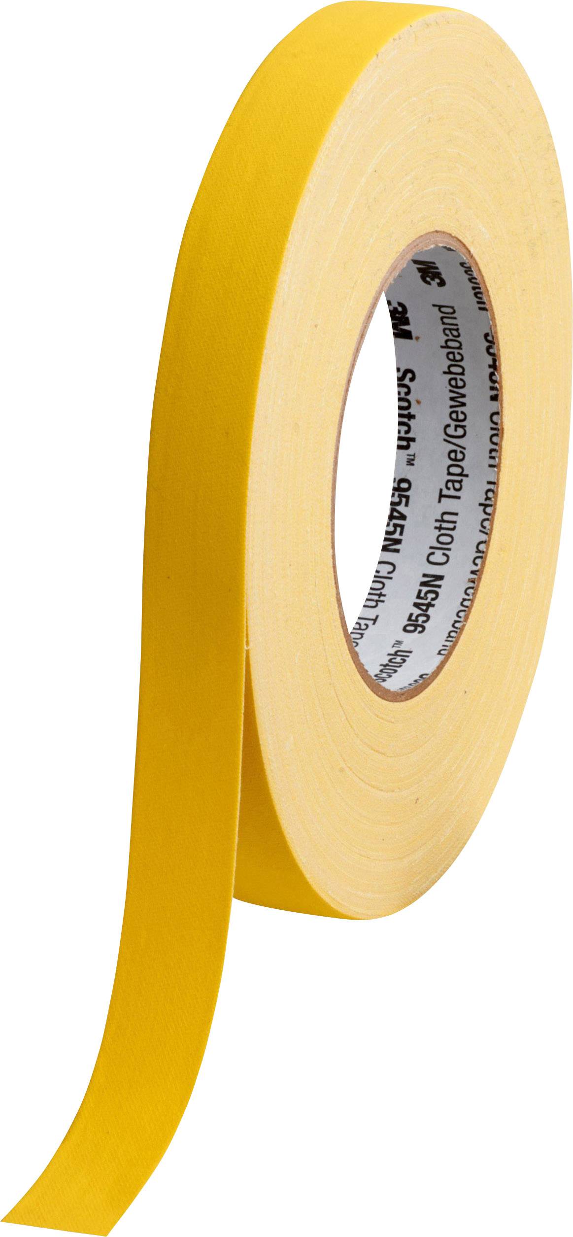 Ruban adhésif jaune, à simple face, partiellement déroulé, utilisé pour masquer des surfaces lors de la peinture ou pour des travaux manuels.