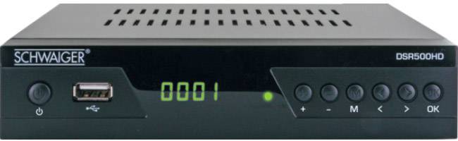Récepteur SAT HD Schwaiger DSR500HD USB à l'avant Nombre de tuners: 1