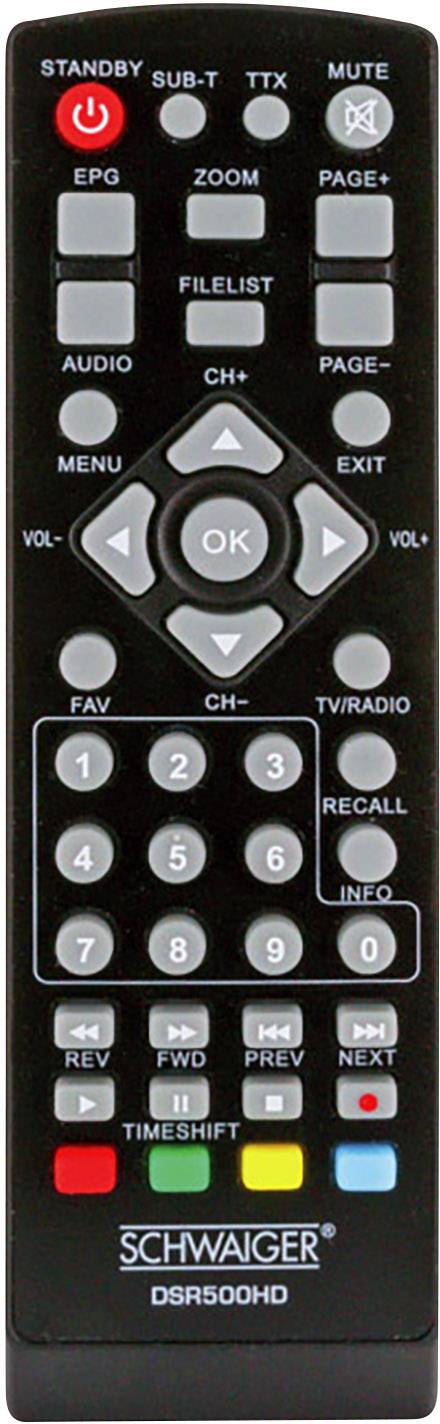 Récepteur SAT HD Schwaiger DSR500HD USB à l'avant Nombre de tuners: 1