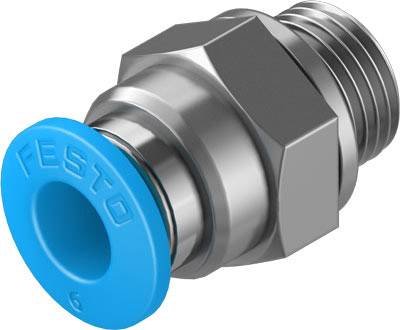 FESTO Raccord droit 186096 QS-G1/8-6 Ø de tuyau: 6 mm Taille du filetage: G1/8"