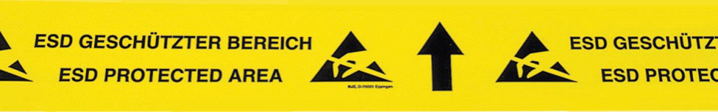 Ruban adhésif antistatique (ESD) BJZ C-195 075 jaune, noir (L x l) 15 m x 70 mm 15 m