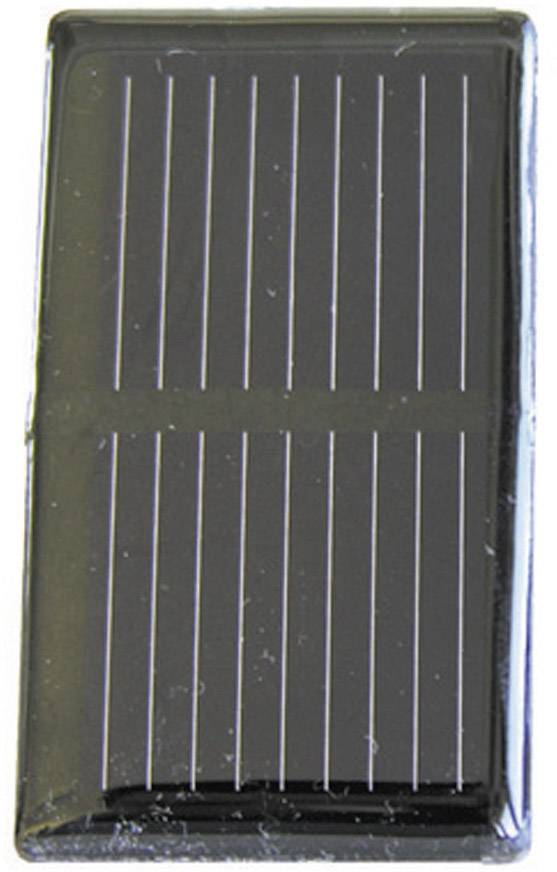 Petit panneau solaire rectangulaire avec des lignes parallèles, utilisé pour produire de l'énergie à partir de la lumière solaire.