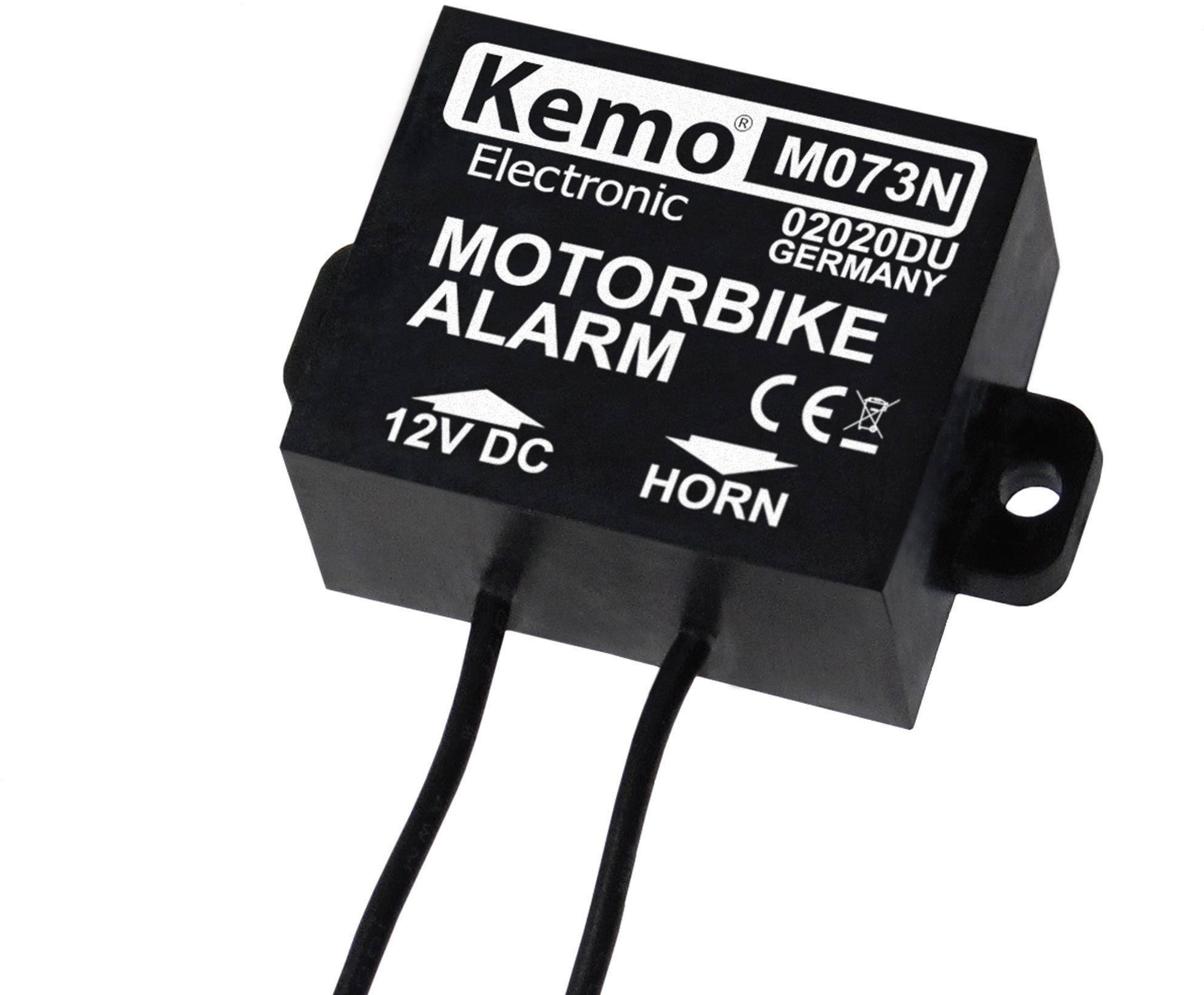Système d'alarme pour moto kit monté Kemo M073N 12 V/DC, 24 V/DC 1 pc(s)