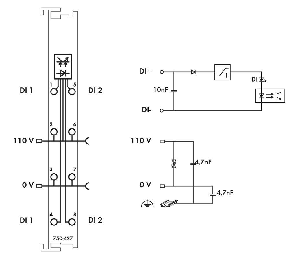 API - Module d'entrée numérique WAGO 750-427 110 V/DC 1 pc(s)