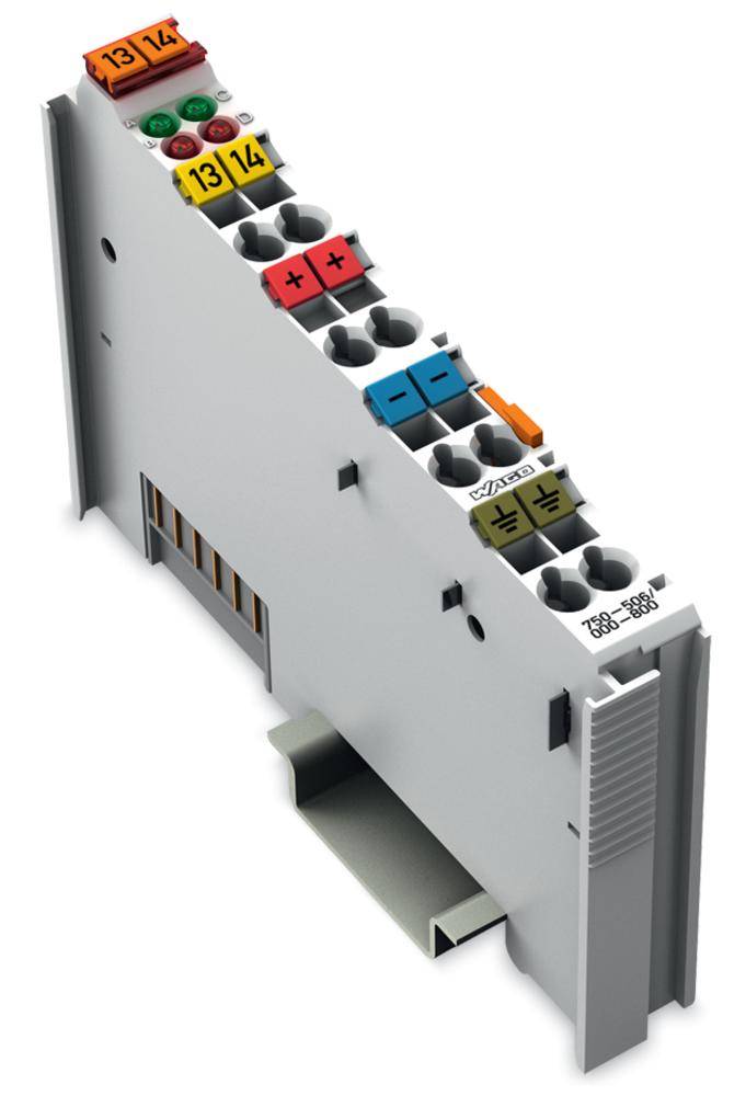 Module électronique avec différentes connexions colorées et l'inscription '789-5368' sur le côté.