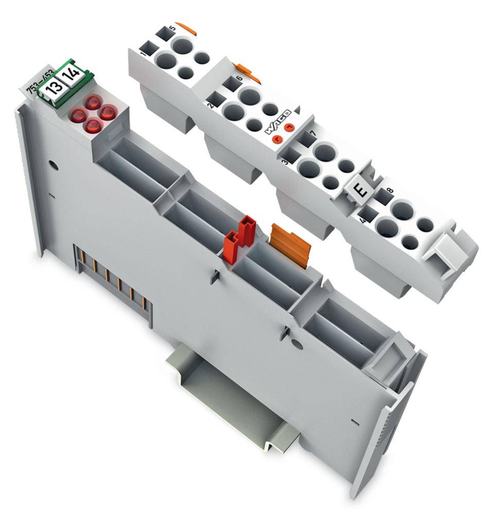 Un composant électronique modulaire avec des bornes de connexion amovibles dans une configuration technique.