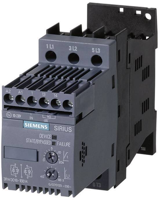 Appareil de protection de Siemens avec plusieurs bornes de connexion et éléments de commande, adapté aux installations électriques dans des applications industrielles.