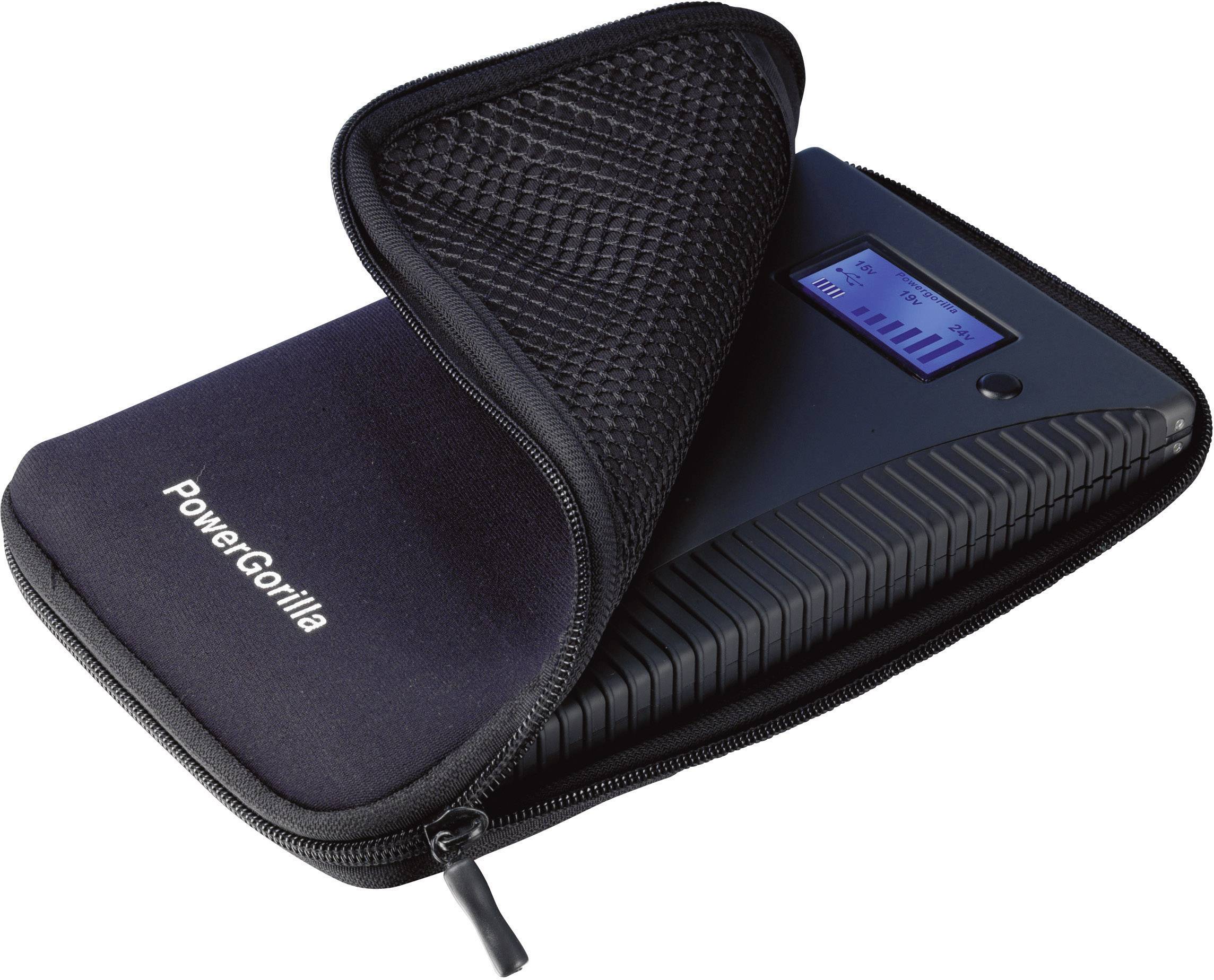 Power Traveller Powergorilla Powerbank (batterie supplémentaire) 24000 mAh Quick Charge 3.0 LiPo USB-A noir Extérieur, Affichage