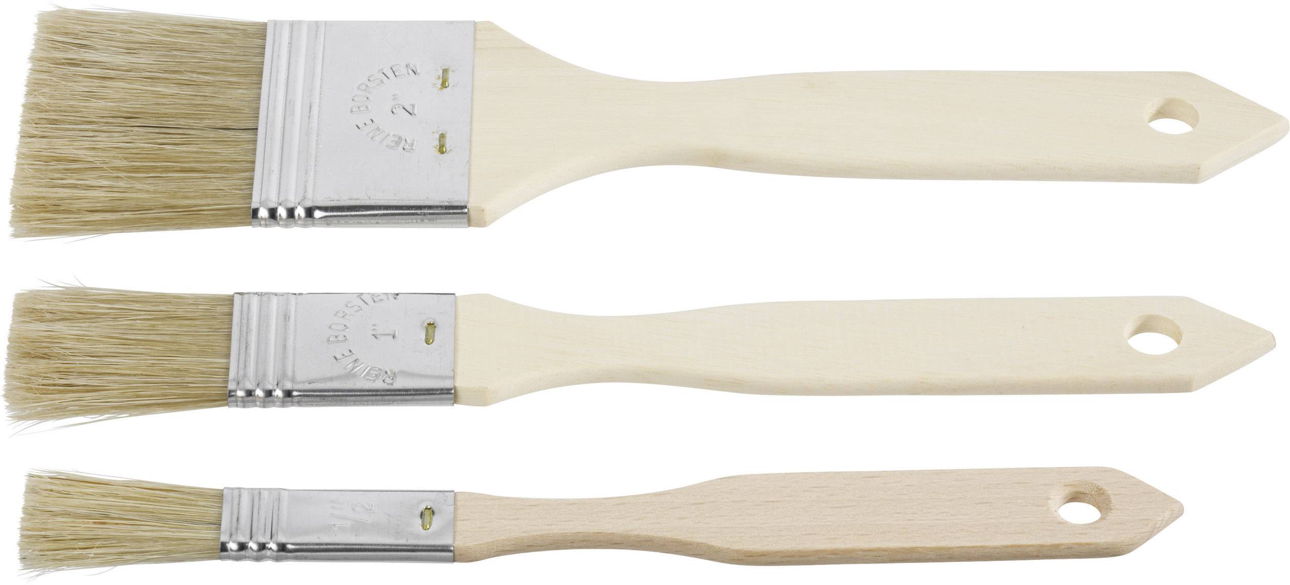 Pinceau large poils professionnels ZAHN Pinsel E10710-10 Soie naturelle 3 pièces