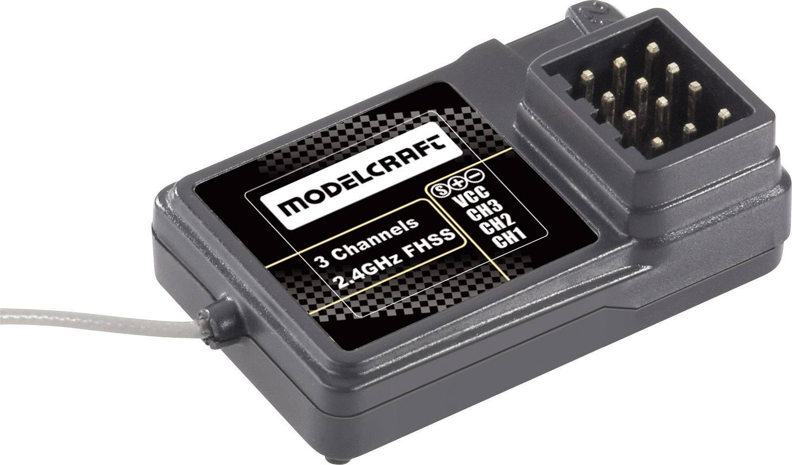 Récepteur 3 canaux Modelcraft FS-GR3C 2,4 GHz Système de connecteur JR/Futaba