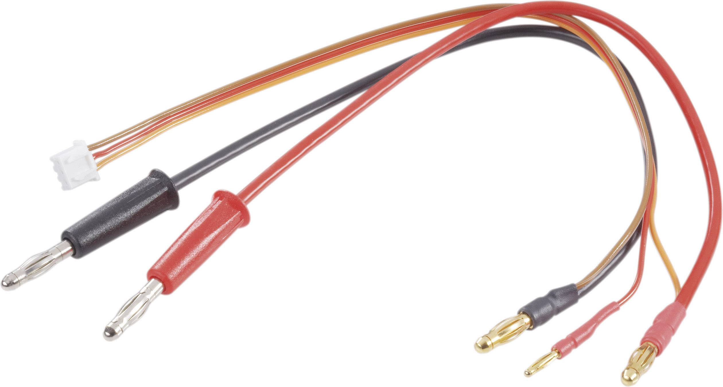 Câble de charge LiPo 2S avec boîtier Modelcraft 56500 [2x banane mâle - 2x Jack mâle 2 mm contact or]