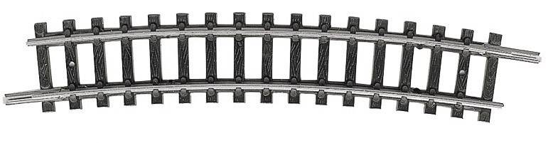 T14917 (N) Voie Minitrix Rail courbe 15 ° 329 mm 10 pc(s)