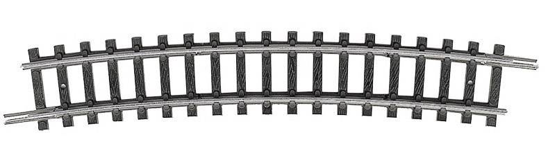 T14927 (N) Voie Minitrix Rail courbe 15 ° 362.6 mm 10 pc(s)