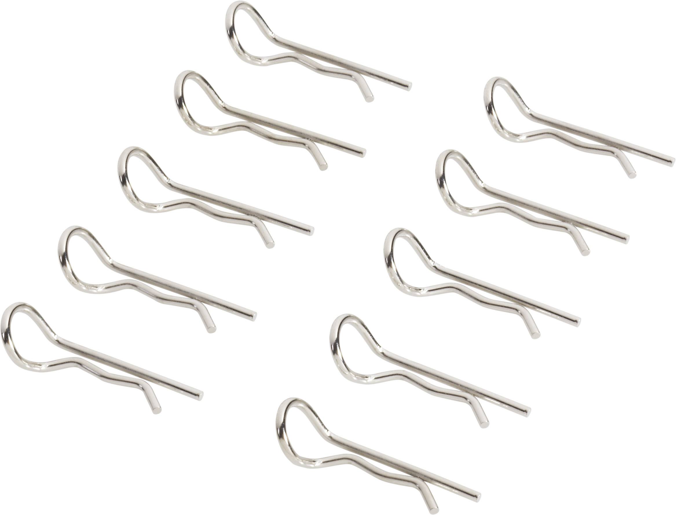 Clips pour carrosserie Reely argent Longueur 25 mm 1:8 10 pc(s)