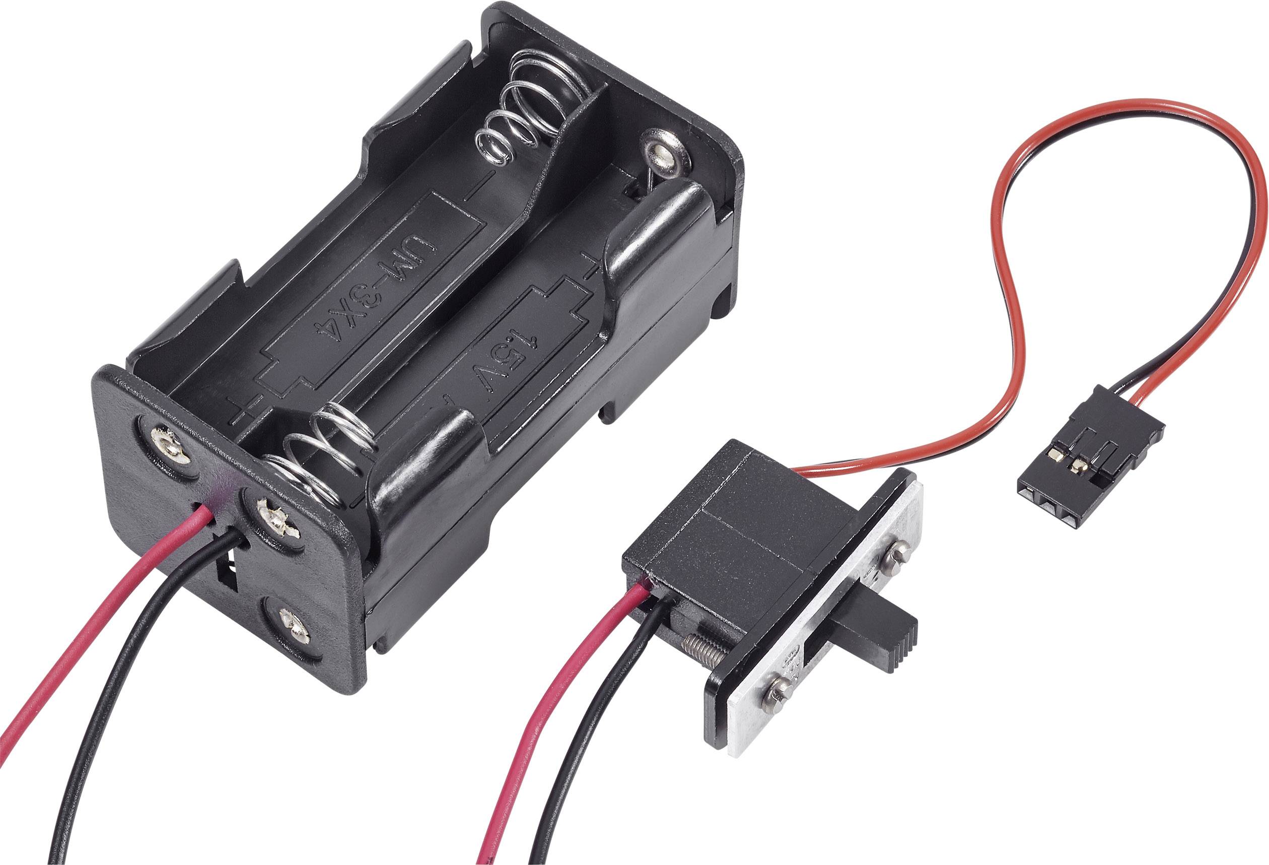 Boîtier de piles avec commutateur Modelcraft 223941 Système de connecteur: JR