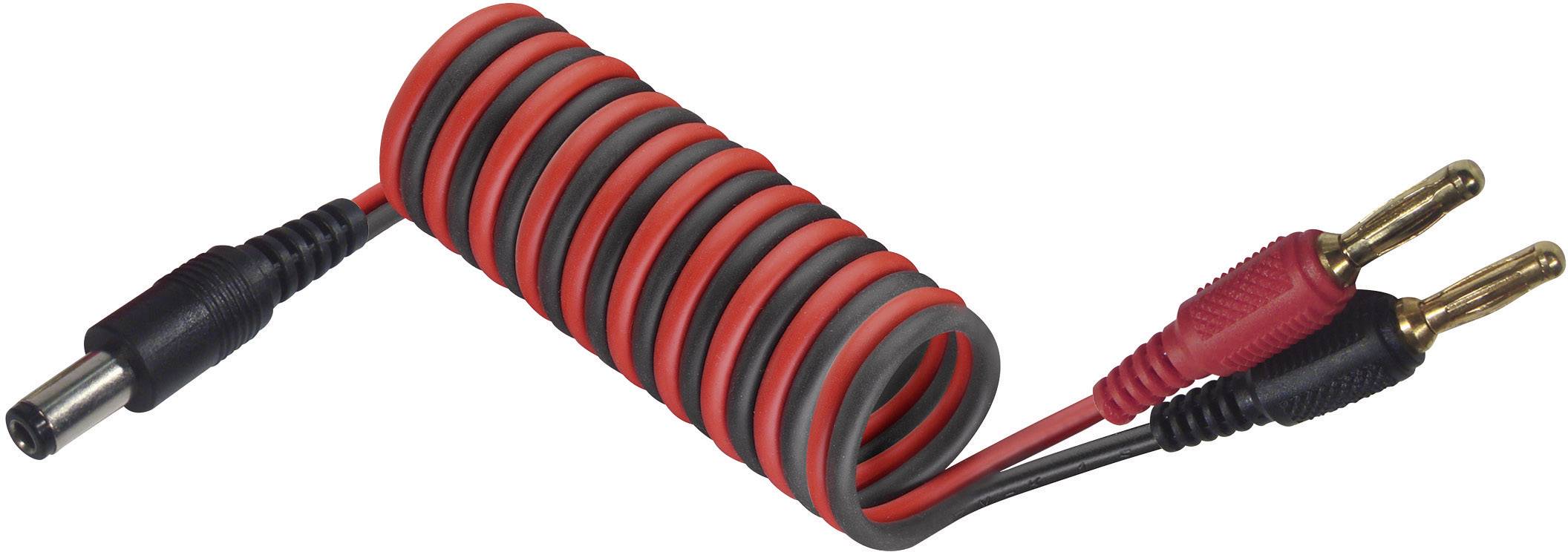 Câble de charge pour émetteur Futaba Modelcraft 208348 [2x banane mâle - 1x cylindrique] 25.00 cm 0.50 mm²