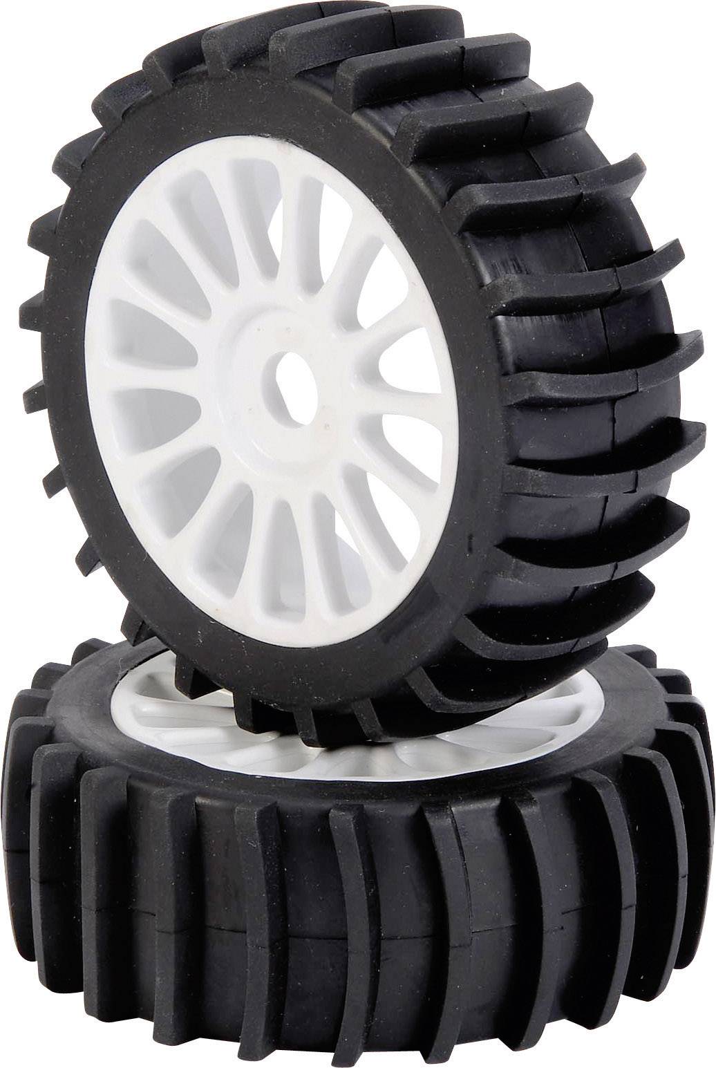 Roues complètes Beach pour Buggy Carson Modellsport 900062 14 rayons blanc 1:8 2 pc(s)