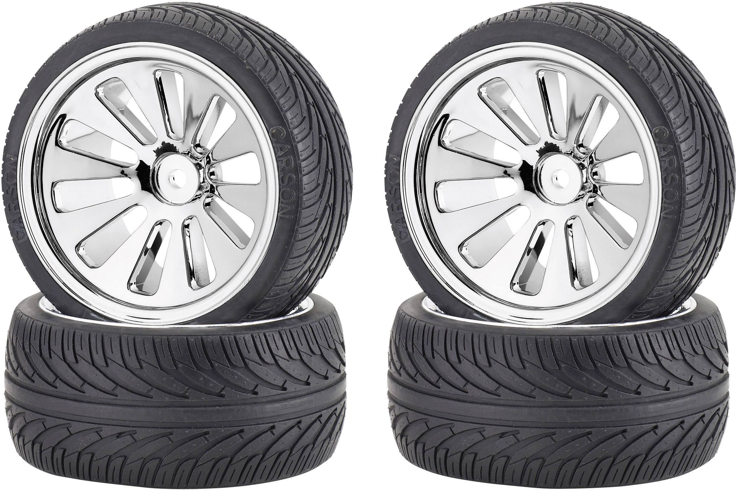 Roues complètes Street pour Buggy Carson Modellsport 105200 10 rayons chrome 1:10 4 pc(s)