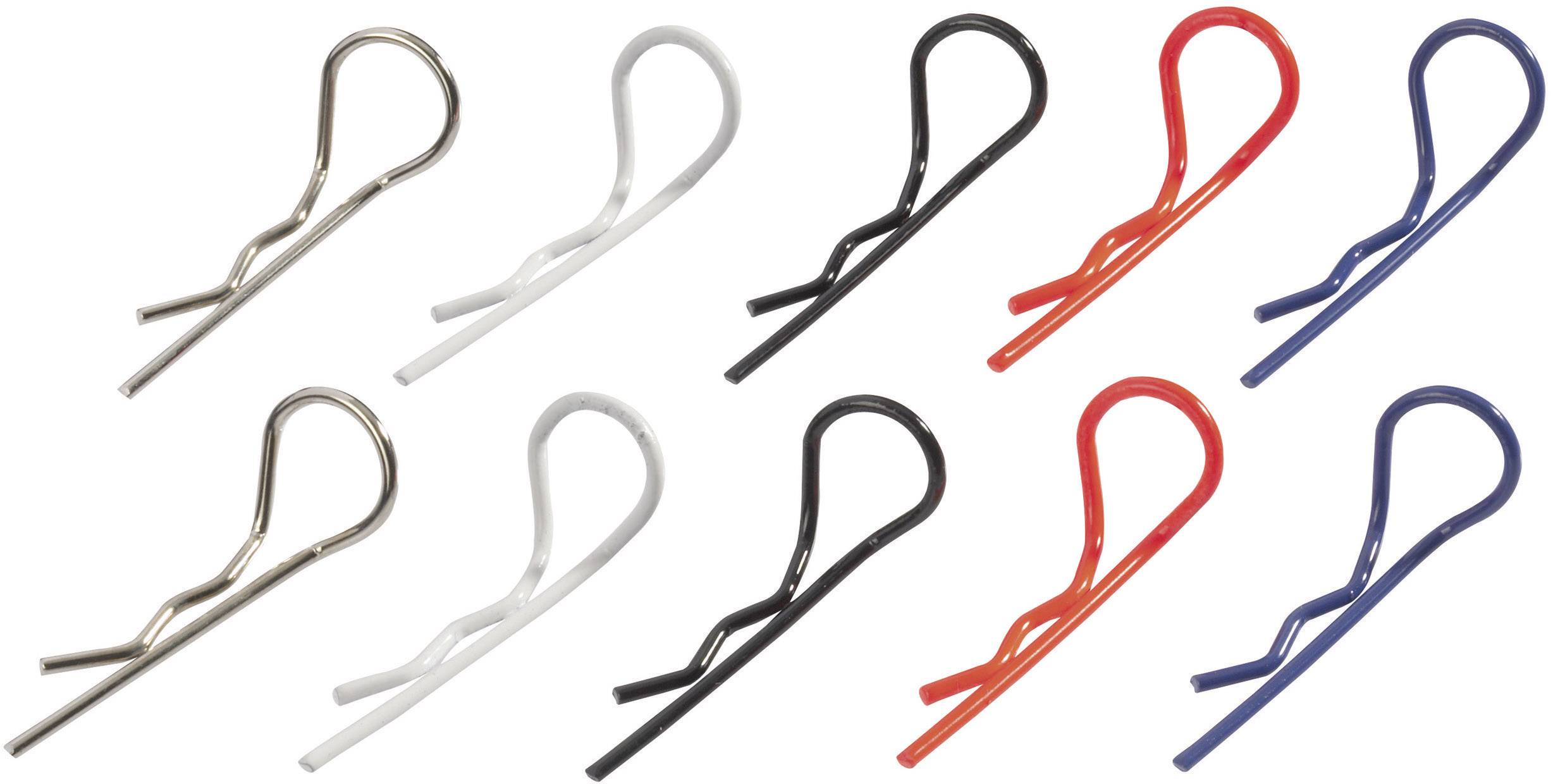 Clips pour carrosserie Reely orange fluorescent Longueur 27 mm 1:10 10 pc(s)